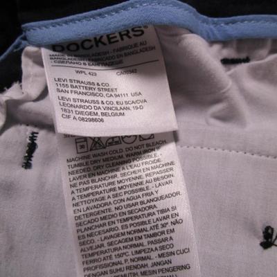Men's navy blue Dockers brushed cotton pants