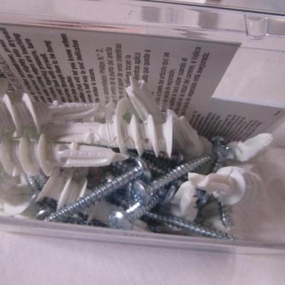 Drywall anchors, pictures hangers, single-prong robe hooks