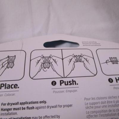 Drywall anchors, pictures hangers, single-prong robe hooks