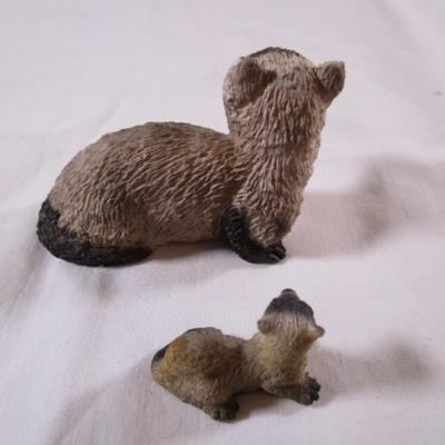 2 black-footed ferrets