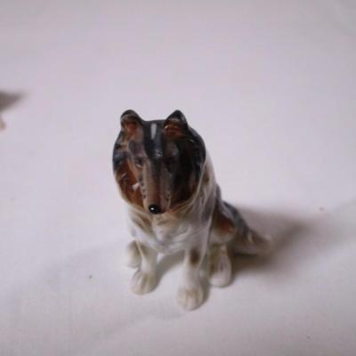 3 collies with bisque finish