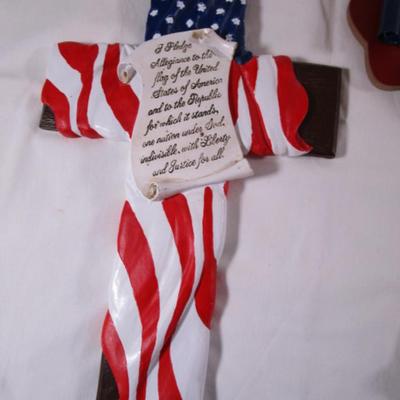Flag cross; Red, White & Blue Cross