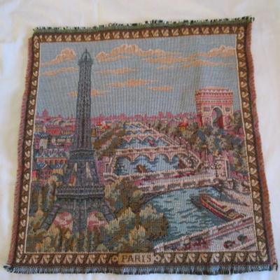 Vintage 12" x 12-3/4" tapestry