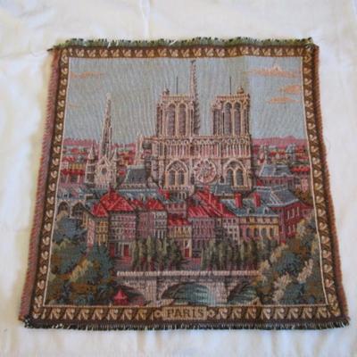 Vintage 12" x 12-3/4" tapestry