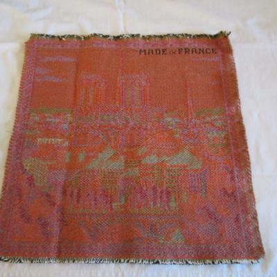 Vintage 12" x 12-3/4" tapestry