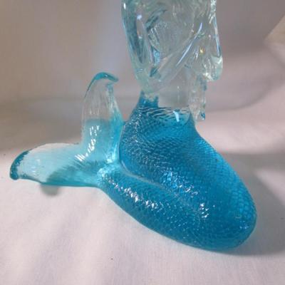 Blue clear aqua Mermaid acrylic figurine