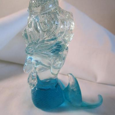 Blue clear aqua Mermaid acrylic figurine