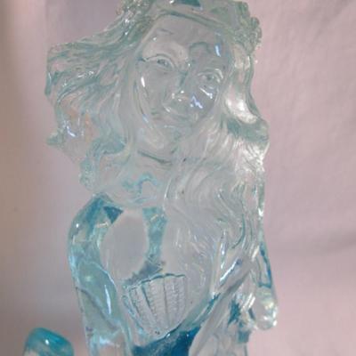 Blue clear aqua Mermaid acrylic figurine