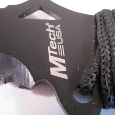 MTech serrated edge with black cord-wrapped handle