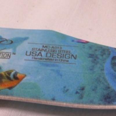 Master's Collection 3D mermaid spring assisted pocket knife