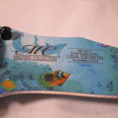 Master's Collection 3D mermaid spring assisted pocket knife