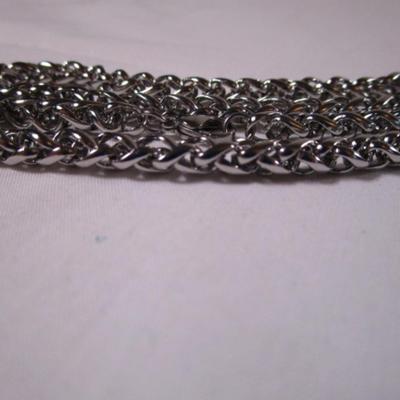 Stainless steel chain 29"; red white & blue cross with 31" chain