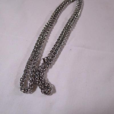Stainless steel chain 29"; red white & blue cross with 31" chain