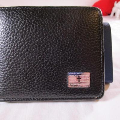 Black leather wallet