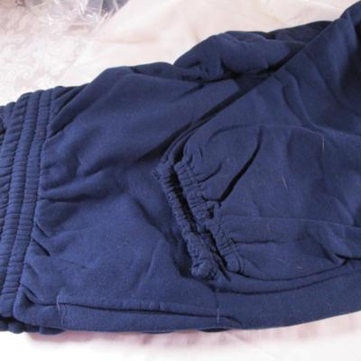 Navy Fruit of the Loom sweatpants with pockets
