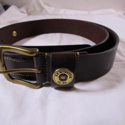 Remington brown leather belt