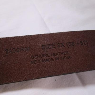 Remington brown leather belt