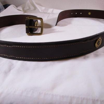 Remington brown leather belt