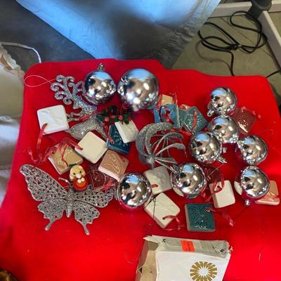 SW STYLE TILE ORNAMENTS, PINECONE CANDY TREE, VINTAGE TINSEL AND MORE