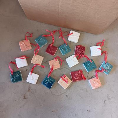 SW STYLE TILE ORNAMENTS, PINECONE CANDY TREE, VINTAGE TINSEL AND MORE