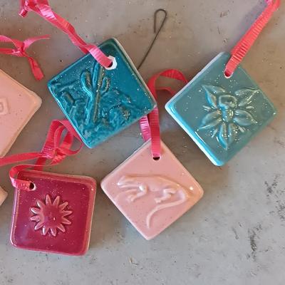 SW STYLE TILE ORNAMENTS, PINECONE CANDY TREE, VINTAGE TINSEL AND MORE