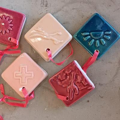 SW STYLE TILE ORNAMENTS, PINECONE CANDY TREE, VINTAGE TINSEL AND MORE