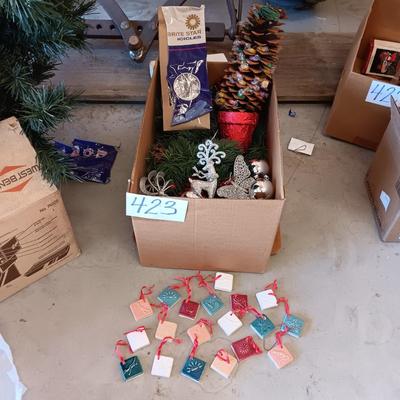 SW STYLE TILE ORNAMENTS, PINECONE CANDY TREE, VINTAGE TINSEL AND MORE