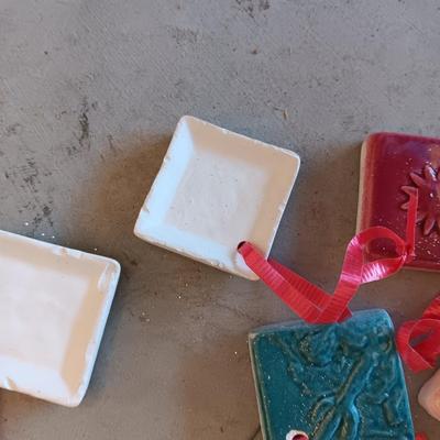 SW STYLE TILE ORNAMENTS, PINECONE CANDY TREE, VINTAGE TINSEL AND MORE