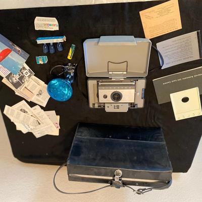 POLAROID AUTOMATIC 103 CAMERA AND ALL OF ITS ACCESSORIES