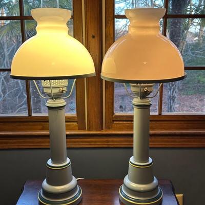 Vianna France Twin Vintage Blue Lamps