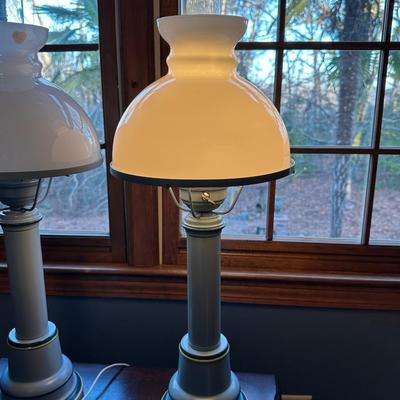 Vianna France Twin Vintage Blue Lamps