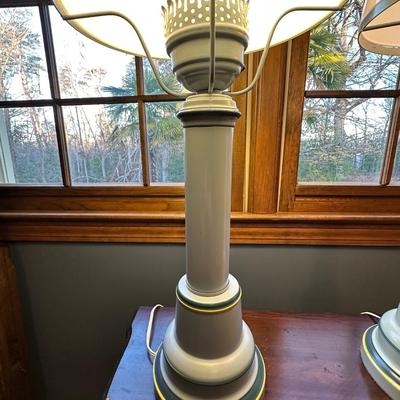 Vianna France Twin Vintage Blue Lamps