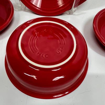 Fiestaware Place Setting Scarlet Red 6 pc Plates Bowls Cup & Saucer