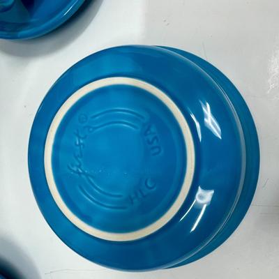 Fiestaware Place Setting Peacock 6 pc Plates Bowls Cup & Saucer