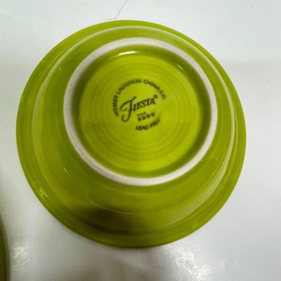 Fiestaware Place Setting Shamrock Green 6 pc Plates Bowls Cup & Saucer