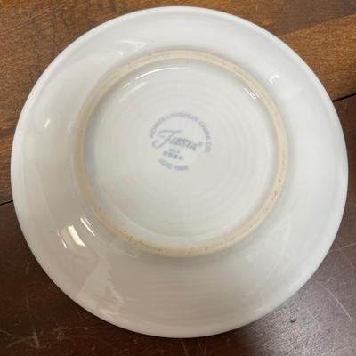 Fiestaware Place Setting White 5 pc Plates Bowls Cup & Saucer