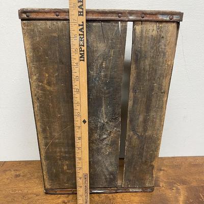 Vintage Wooden Coca-Cola Bottle Crate Black Script Coke Wood Box