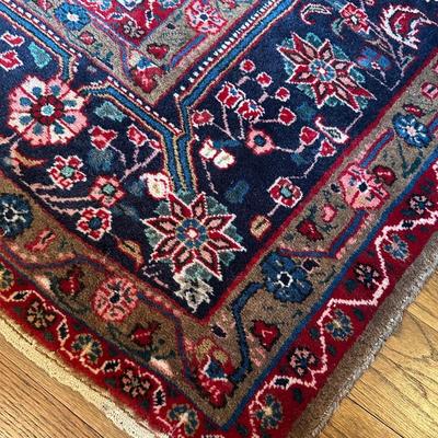 Sale Photo Thumbnail #1035: NAVY, DEEP RED PERSIAN RUG 5'2"X10'1"