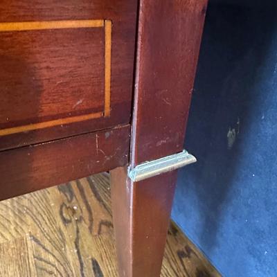 PAIR MARBLE TOP END TABLES