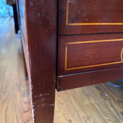PAIR MARBLE TOP END TABLES