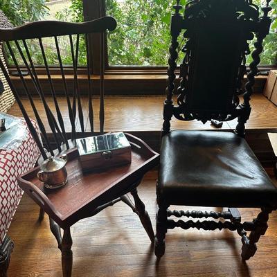 Sale Photo Thumbnail #1080: 2 VINTAGE ACCENT CHAIRS AS PICTURED