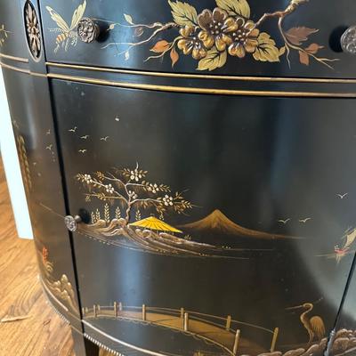 BLACK LAQUER ASAIN DEMILUNE CHEST