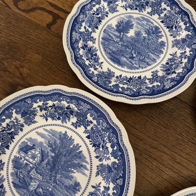 THE SPODE BLUE ROOM COLLECTION DINNER PLATE LOT