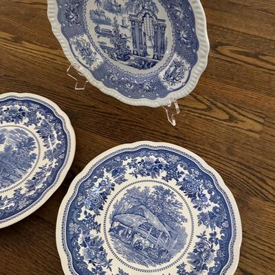 THE SPODE BLUE ROOM COLLECTION DINNER PLATE LOT