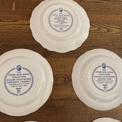 Sale Photo Thumbnail #1130: 7 SPODE THE BLUE ROOM COLLECTION DINNER PLATES 10 1/2"