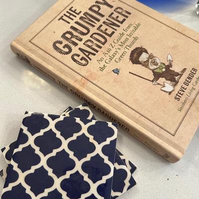 GARDEN BOOKS, GLASS WARE LOT