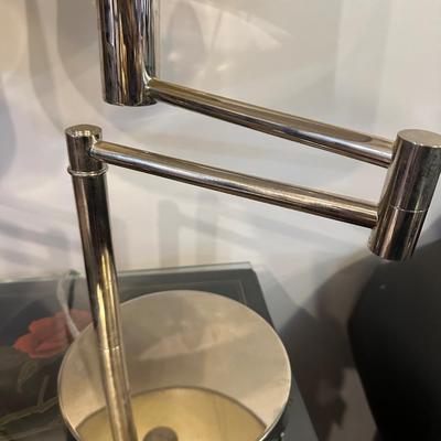 PAIR RALPH LAUREN CHROME LAMPS