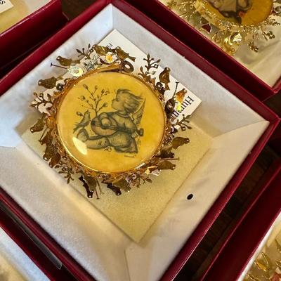 HUMMEL GOLD CHRISTMAS ORNAMENT LOT