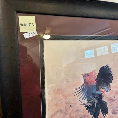 FRAMED GAMECOCK ART