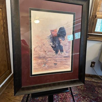 FRAMED GAMECOCK ART